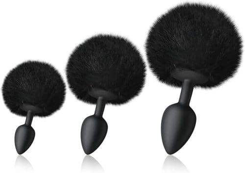 pack-de-3-plug-anal-queue-de-lapin-noir