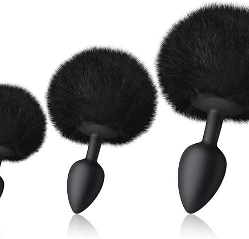 pack-de-3-plug-anal-queue-de-lapin-noir
