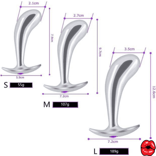 plug-anal-en-metal-argent-3-pieces-gouttelettes-deau