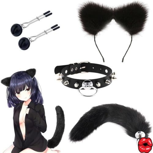 kit-4-pieces-plug-anal-queue-de-chat