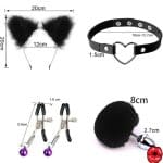 kit-de-4-pieces-plug-anal-queue-de-lapin-noir